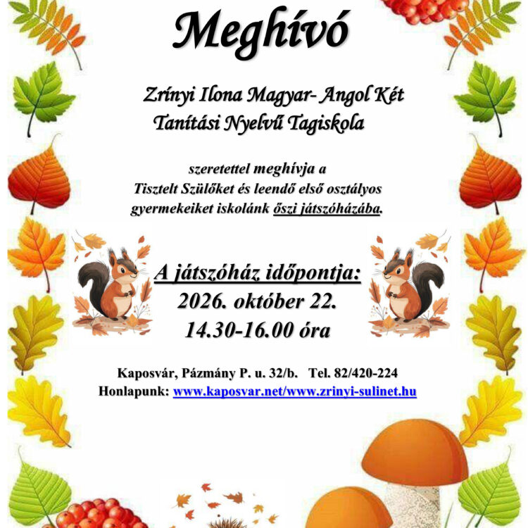 Őszi játszóház plakát